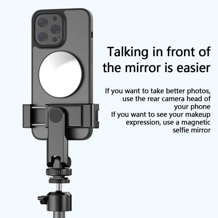 HEPAIL 101D-A Cell Phone Magnetic Selfie Mirror Magsaef Rear HD Photo Assist Convex Mirror