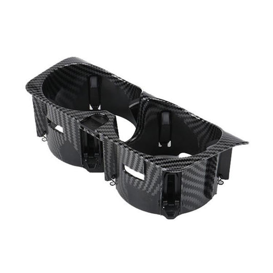 For Mercedes-Benz C-Class W205 / GLC W253 / E-Class W213 Center Console Beverage Cup Holder 2056802391, Black, Black Carbon Fiber, Red Carbon Fiber