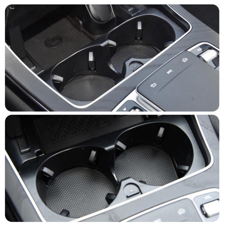 For Mercedes-Benz C-Class W205 / GLC W253 / E-Class W213 Center Console Beverage Cup Holder 2056802391, Black, Black Carbon Fiber, Red Carbon Fiber