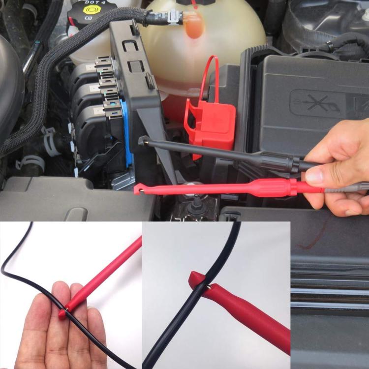 4mm Banana Jack Non-destructive Wire-free Steel Needle Auto Repair Line Detection Probe, 16.5cm, 19cm