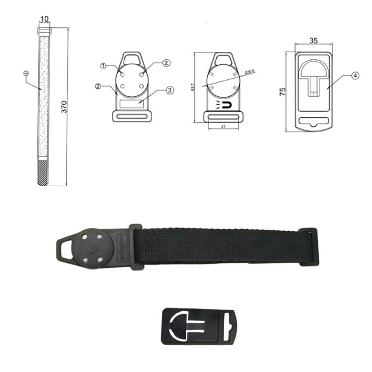 3pcs /Set Universal Digital Multimeter Portable Magnetic Lanyard, 3pcs /Set