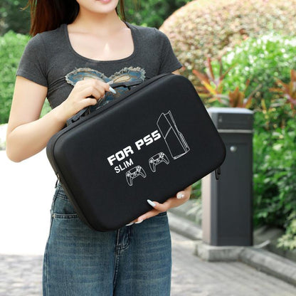 BKANO For Sony PS5 Slim Storage Bag Hard-Shell Shoulder Suitcase Storage Case