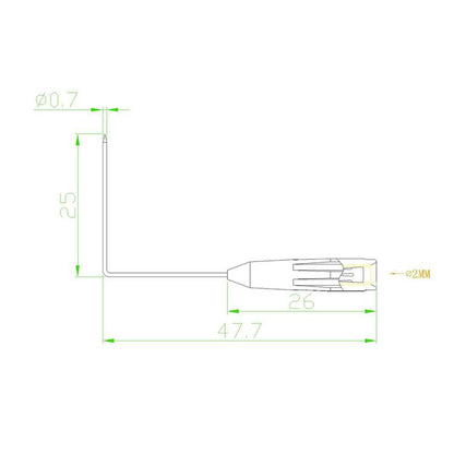 2mm Jack 90 Degree Puncture Extension Needle Multimeter Probe Universal Digital Meter Probe