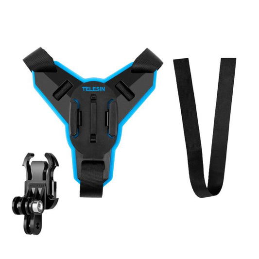TELESIN Sports Camera Motorcycle Helmet Chin Mount Bracket For GoPro HERO Series / DJI Osmo Action / Insta360