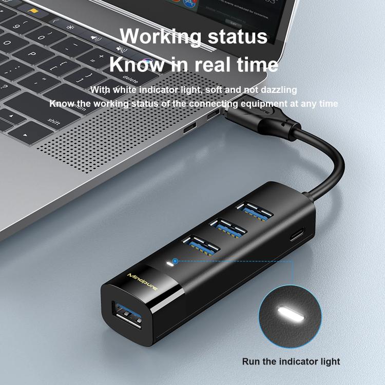 To 4-port USB3.0 Long Hub Docking Station Splitter, Mindpure US022 0.3m USB, Mindpure US022 1m USB, Mindpure US022 1.5m USB, Mindpure US023 0.3m Type-C, Mindpure US023 1m Type-C, Mindpure US023 1.5m Type-C