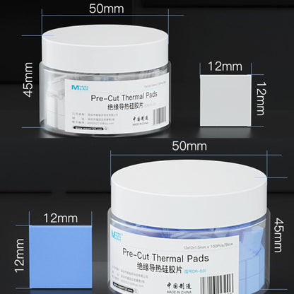 MaAnt DR-03 100pcs /Box Insulating Thermal Conductive Silicone Spacer CPU Thermal Spacer