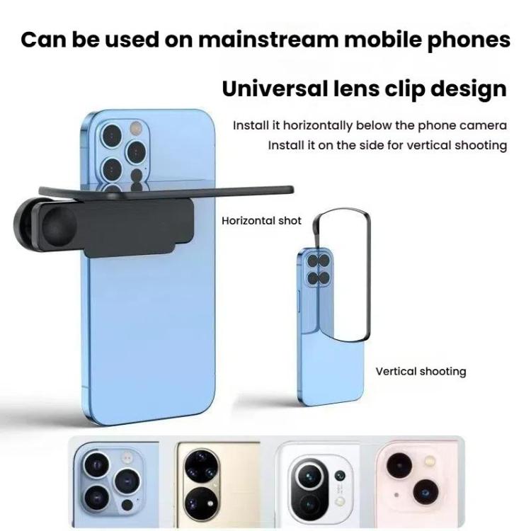 Mobile Phone Reflection Photo Clip Holder Adjustable Angle Mirror Clip Phone Reflector Selfie Artifact, Black, White, With Remote Control Black, With Remote Control White
