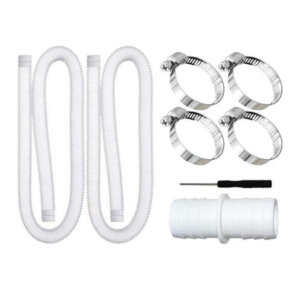 Tuyau de piscine 32 mm + connecteur + tournevis pour Intex 300 GPH/530 GPH, tuyau blanc de 1,5 m, tuyau bleu de 1,5 m, tuyau bleu de 1 m, tuyau blanc de 1 m