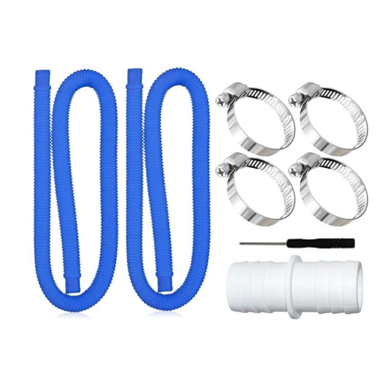 Tuyau de piscine 32 mm + connecteur + tournevis pour Intex 300 GPH/530 GPH, tuyau blanc de 1,5 m, tuyau bleu de 1,5 m, tuyau bleu de 1 m, tuyau blanc de 1 m