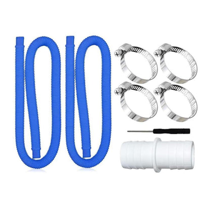 Tuyau de piscine 32 mm + connecteur + tournevis pour Intex 300 GPH/530 GPH, tuyau blanc de 1,5 m, tuyau bleu de 1,5 m, tuyau bleu de 1 m, tuyau blanc de 1 m