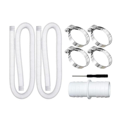 Tuyau de piscine 32 mm + connecteur + tournevis pour Intex 300 GPH/530 GPH, tuyau blanc de 1,5 m, tuyau bleu de 1,5 m, tuyau bleu de 1 m, tuyau blanc de 1 m