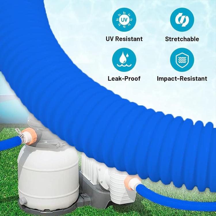 Tuyau de piscine 32 mm + connecteur + tournevis pour Intex 300 GPH/530 GPH, tuyau blanc de 1,5 m, tuyau bleu de 1,5 m, tuyau bleu de 1 m, tuyau blanc de 1 m