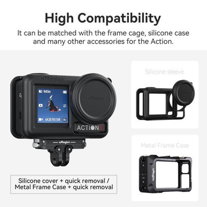 For DJI Osmo 360/Action 5 Pro/4/3 aMagisn Metal Magnetic Quick Release Mount Dual Interface Adapter