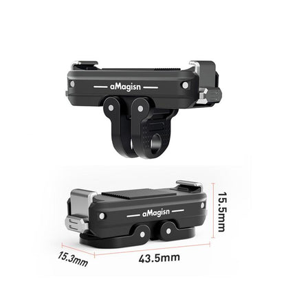 For DJI Osmo 360/Action 5 Pro/4/3 aMagisn Metal Magnetic Quick Release Mount Dual Interface Adapter