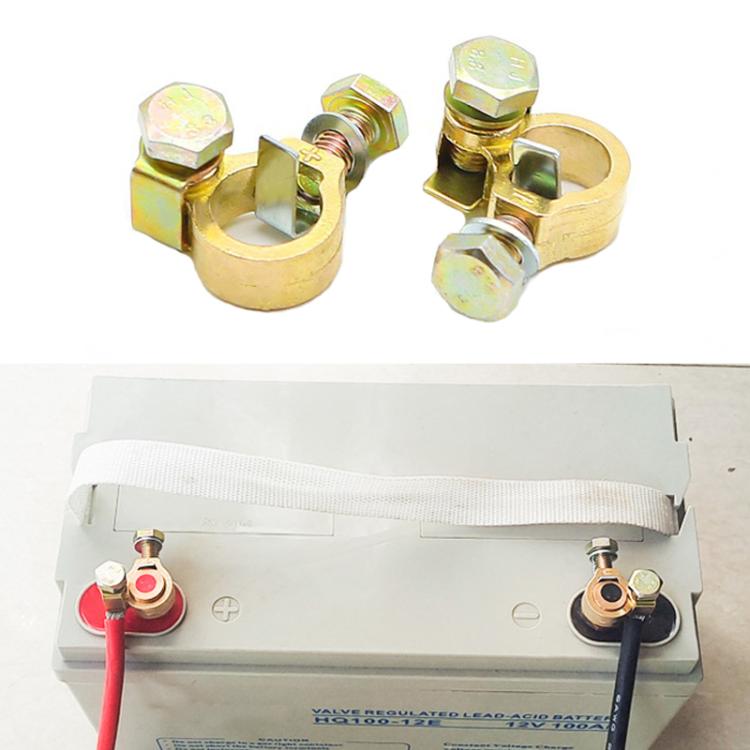 Thickened Copper Battery Clip Automotive Battery Stake Multi-Function Connector, 1pair