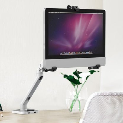 Holeless Monitor Mount for 17-32 Inch Screens Quick Installation and Removal Bracket, Adapter Black
