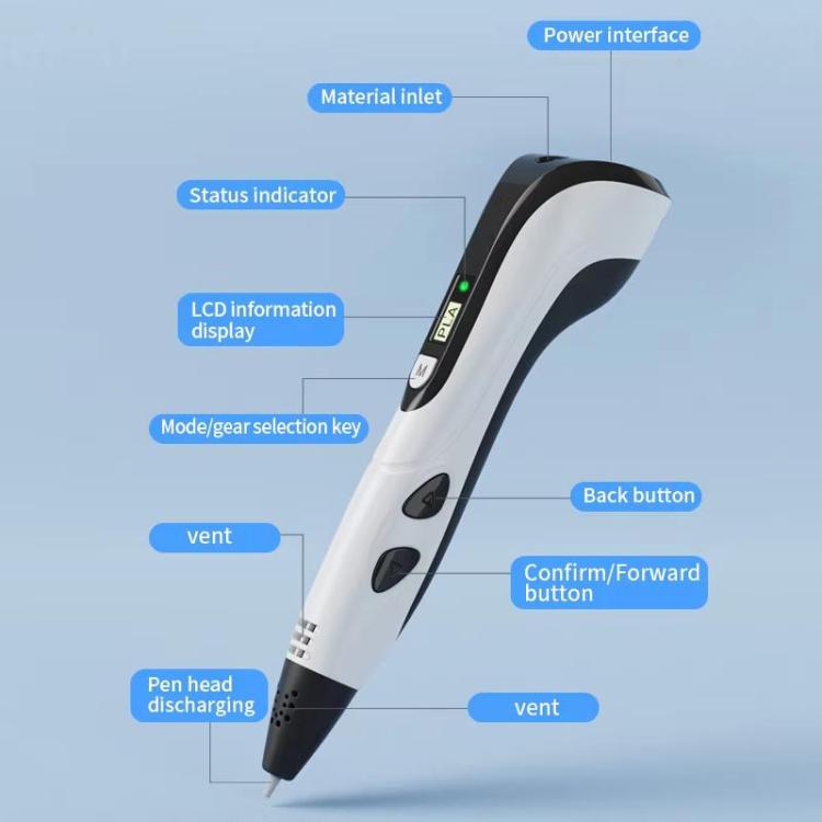 3D Printing Pen Kids Education Drawing DIY Doodle Stereoscopic Drawing 3D Pen