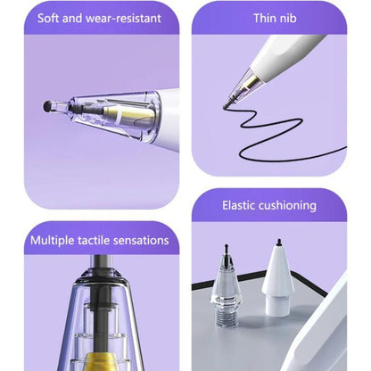 For Apple Pencil 2 / 1 Elastic Tip Soft Probe Silent Replacement Nib