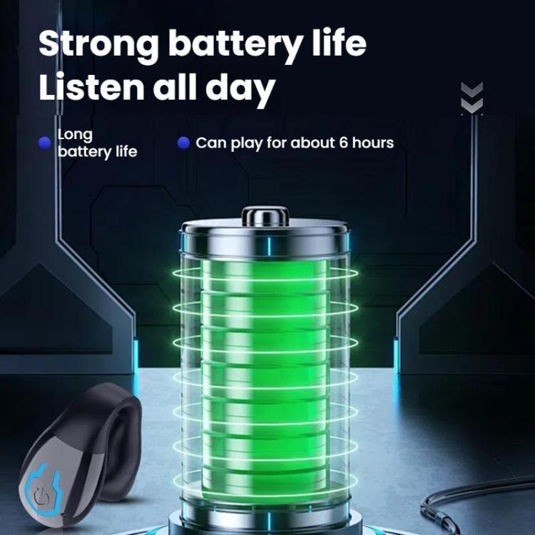 Bluetooth Earpiece Single Ear Clip-On Non-Intrusive Design Sports Headphones for Running