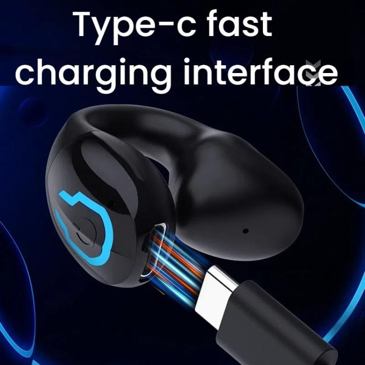 Bluetooth Earpiece Single Ear Clip-On Non-Intrusive Design Sports Headphones for Running