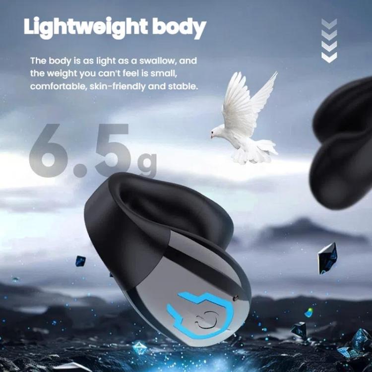 Bluetooth Earpiece Single Ear Clip-On Non-Intrusive Design Sports Headphones for Running