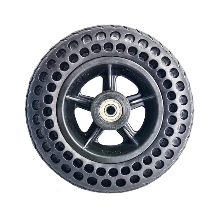 7 Inch Power Wheelchair Front Wheels Pneumatic Free Honeycomb Solid Tire Set Assembly Complete Wheel Set, 7 x 2