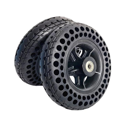 7 Inch Power Wheelchair Front Wheels Pneumatic Free Honeycomb Solid Tire Set Assembly Complete Wheel Set, 7 x 2