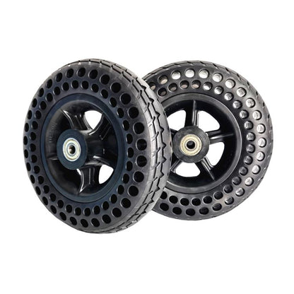 7 Inch Power Wheelchair Front Wheels Pneumatic Free Honeycomb Solid Tire Set Assembly Complete Wheel Set, 7 x 2