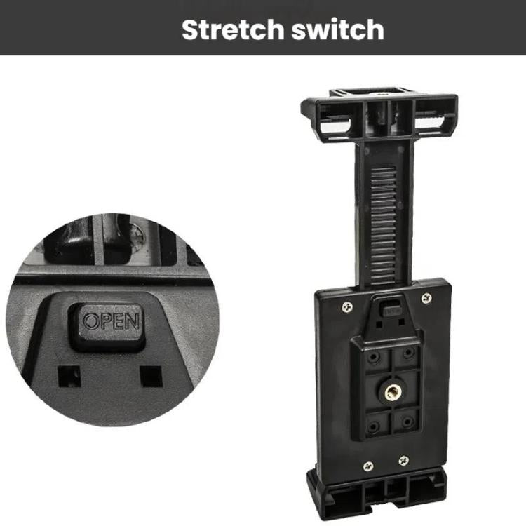 YUNTENG VCT-320 Adjustable Hot Shoe Tablet & Phone Mount Clamp Holder with Dual 1/4 Inch Screw Holes for 5.1-9.9 Inch Devices
