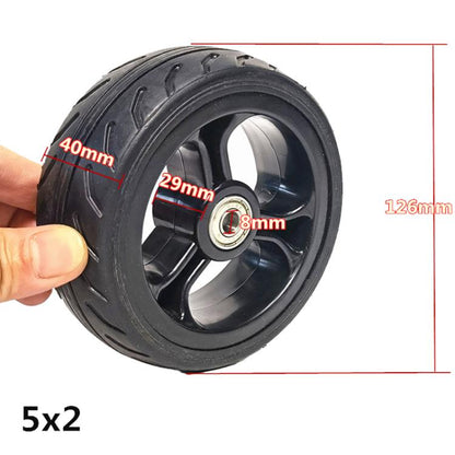 Accessoires de pneus modifiés pour trottinettes électriques / robots / véhicules de construction, 5 x 2 8mm, 5,5 x 2 8mm, 6 x 1,6 8mm, 6,5 pouces Nid d'abeille 10mm, 6,5 pouces Plein 10mm