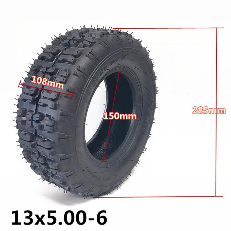 13 x 5.00-6 Beach Bike Thickened Anti-Skid Tire Accessories, Straight Nozzle Inner Tire, Curved Nozzle Inner Tire, Outer Tire, Straight Nozzle Inner And Outer Tire, Curved Nozzle Inner And Outer Tire