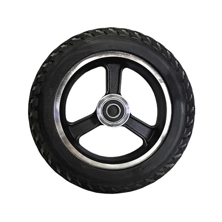 Roue de chariot de trottinette électrique 6 pouces Pneus pleins 6 x 2 Roues entièrement en aluminium, 8 mm, 10 mm