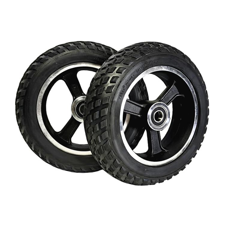 Roue de chariot de trottinette électrique 6 pouces Pneus pleins 6 x 2 Roues entièrement en aluminium, 8 mm, 10 mm