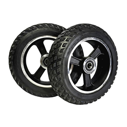 Roue de chariot de trottinette électrique 6 pouces Pneus pleins 6 x 2 Roues entièrement en aluminium, 8 mm, 10 mm