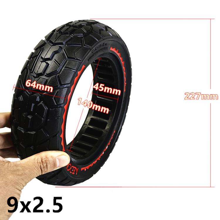 9.5 Inch Electrical Scooter Pneumatic Free Tires 9.5 x 2.50 Off-Road Skeleton Solid Tire, Black, Red, Blue, Yellow