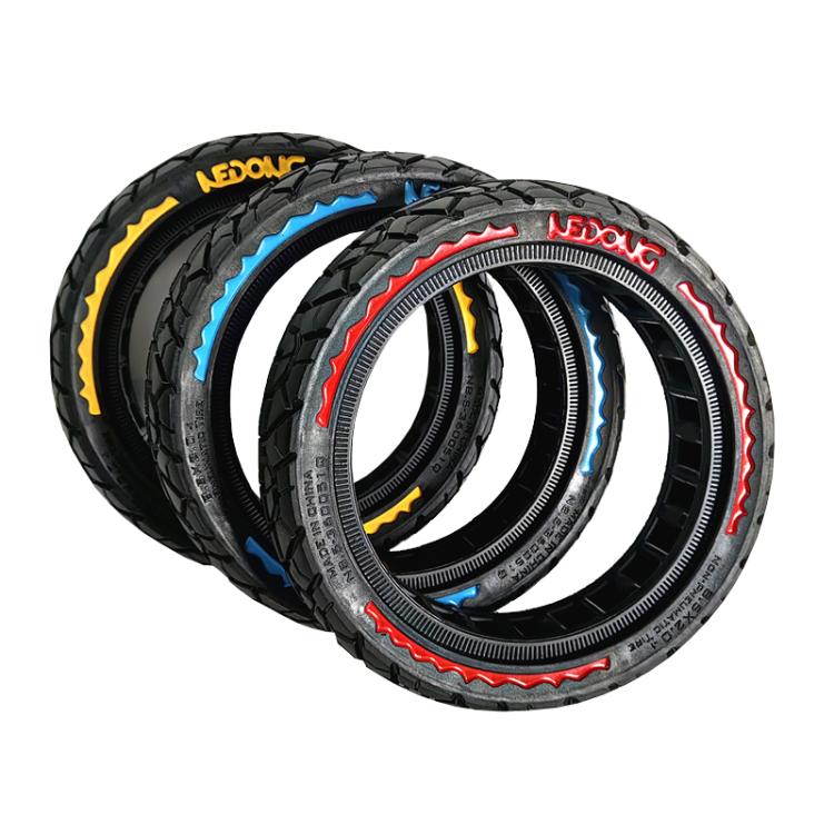 9.5 Inch Electrical Scooter Pneumatic Free Tires 9.5 x 2.50 Off-Road Skeleton Solid Tire, Black, Red, Blue, Yellow