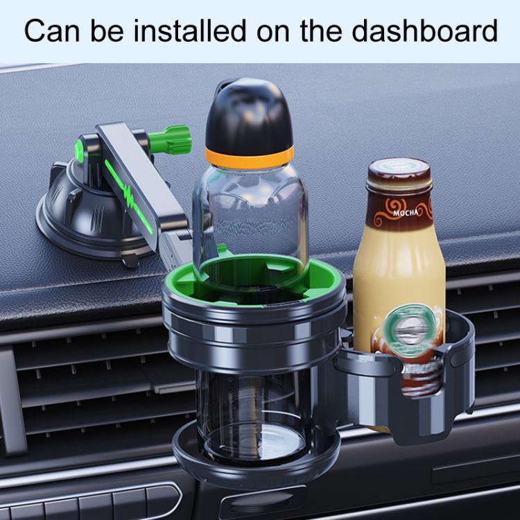 Car Multifunctional Water Cup Holder Auto Large Suction Cup Mounted Drink Rack, Long Rod Gray, Long Rod Green, Short Rod Gray, Short Rod Green