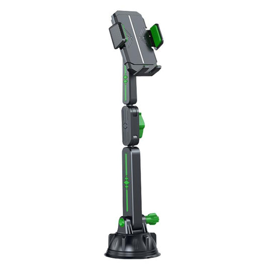 Support de téléphone de voiture télescopique avec bras mécanique étendu, ventouse large pour pare-brise et tableau de bord