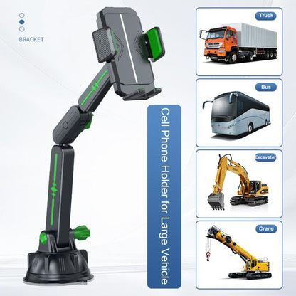 Extended Car Mechanical Arm Telescopic Cell Phone Holder Car Windshield Dashboard Large Suction Cup Navigation Mount