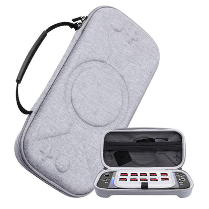 For Nintendo Switch 2 Storage Bag Portable O-Pattern Handbag, O-Pattern PU Black, O-Pattern Fabric Gray