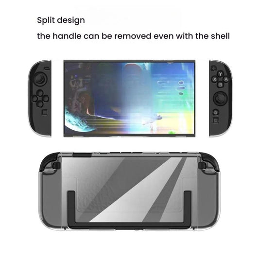 For Nintendo Switch 2 TPU+PC Split Transparent Case Cover Shockproof Shell, TPU+PC Diamond Split Case