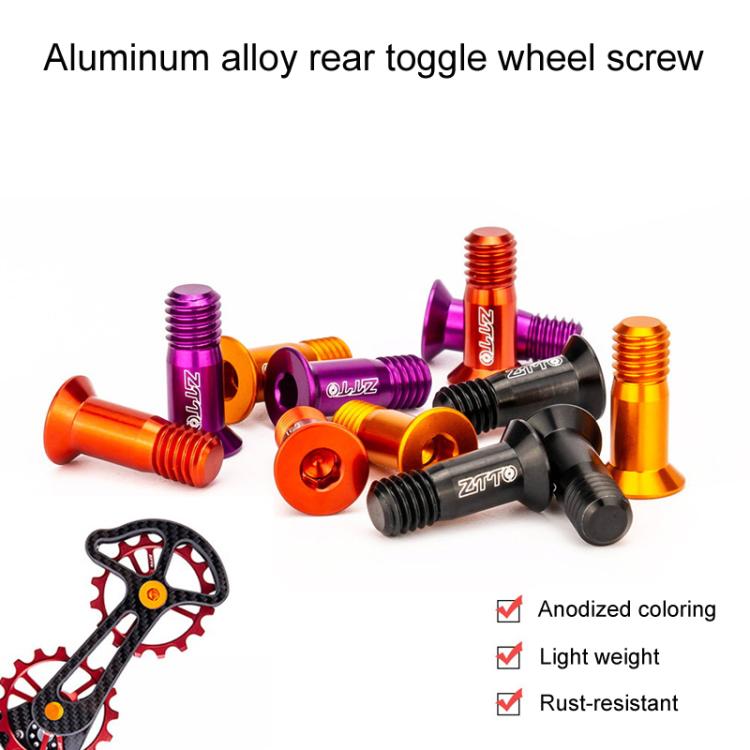2pcs ZTTO Bicycle Rear Derailleur Sprocket Screws M5 Modified Road Mountain Derailleur Guide Wheel