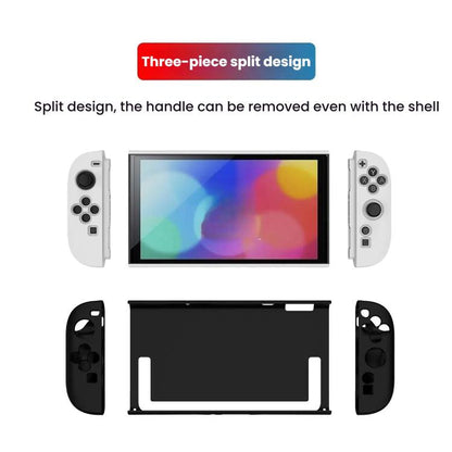 Pour Nintendo Switch 2, étui de protection divisé en PC + TPU avec panneau, panneau en PC + TPU noir, panneau en PC + TPU blanc