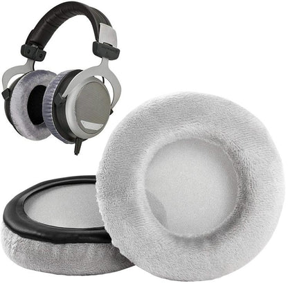 For Beyerdynamic DT990 / DT880 / DT770 Pro Headphone 1pair Ear Pads Sponge Cover, Flannel Black, Flannel Gray