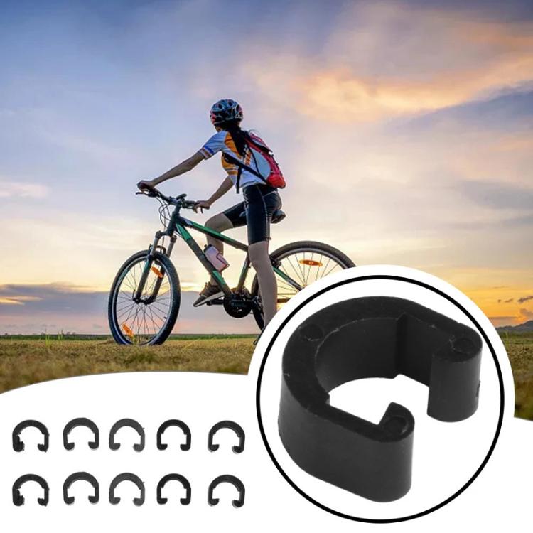50 serre-câbles en C en plastique pour vélo ZTTO Collier de serrage pour câble de changement de vitesse et de frein de VTT