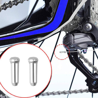 100pcs ZTTO Aluminum Bicycle Brake Shifter Bobbin Caps Mountain Bike Cable Tail Cap