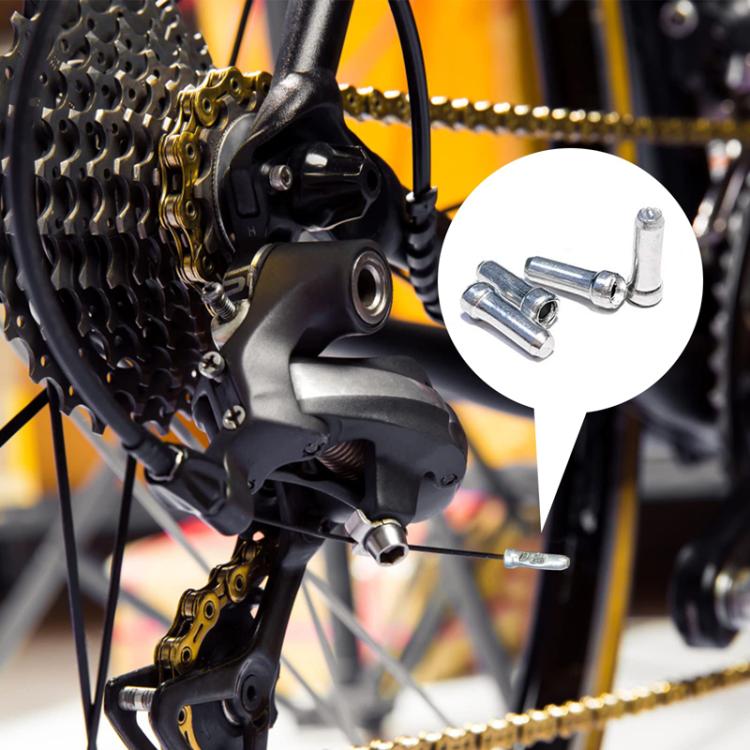 100pcs ZTTO Aluminum Bicycle Brake Shifter Bobbin Caps Mountain Bike Cable Tail Cap