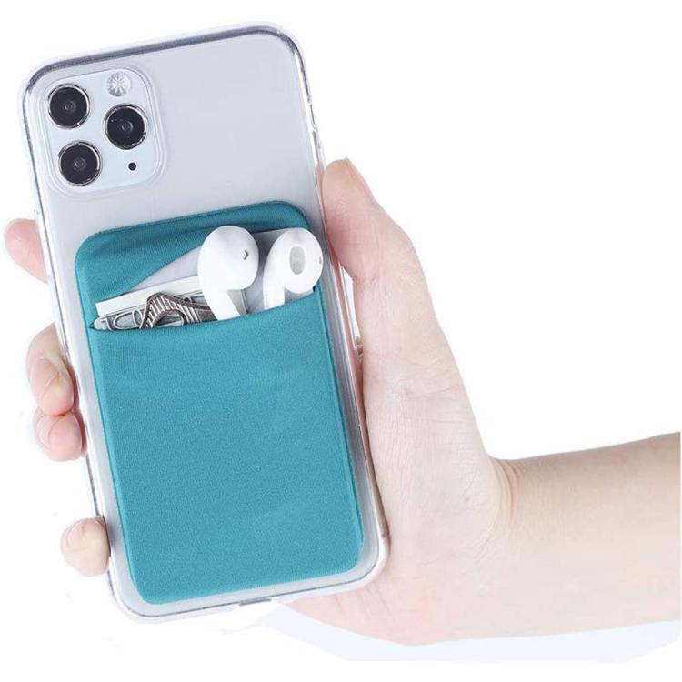 Elastic Lycra Phone Back Sticker Card Holder Secure Card Pocket with No Residue Removal