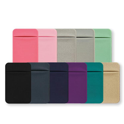 Elastic Lycra Phone Back Sticker Card Holder Secure Card Pocket with No Residue Removal