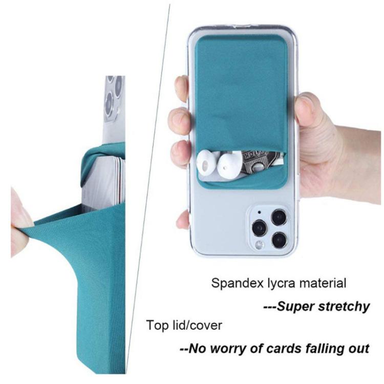 Elastic Lycra Phone Back Sticker Card Holder Secure Card Pocket with No Residue Removal